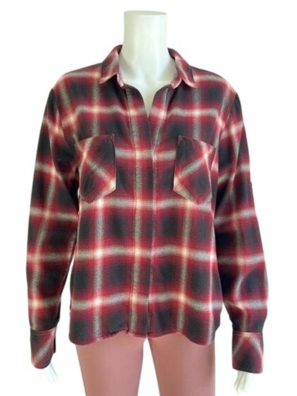 Cloth & Stone Plaid Button Down Flannel - M